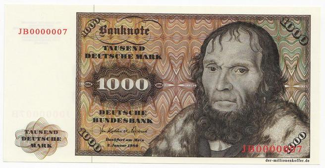 ФРГ набор 5-1000 марок 7 штук 1980 UNC копии