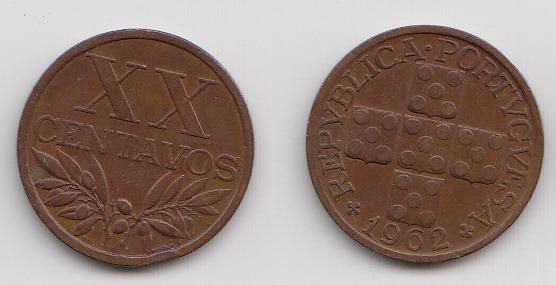 Португалия 20 сентаво 1962 _3