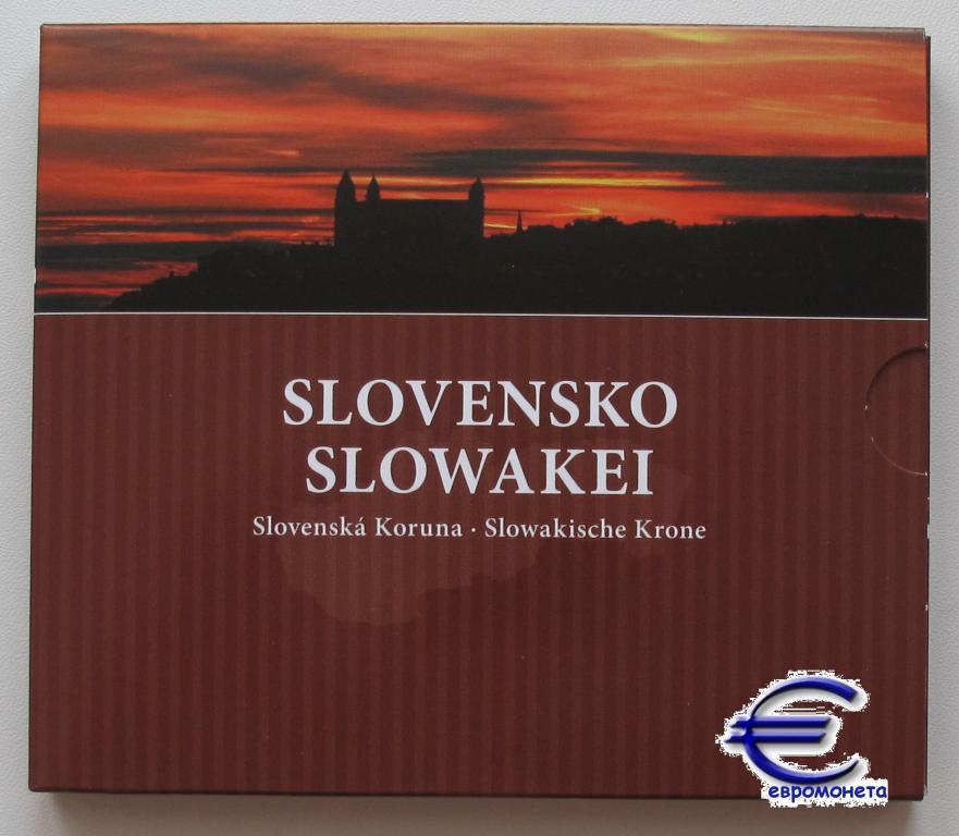СЛОВАКИЯ официальный набор евро 2009 крона 15 м Э6