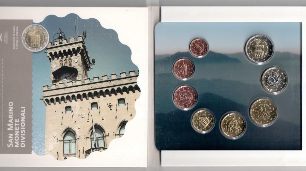 Набор 2015 евро Сан-Марино 8 монет