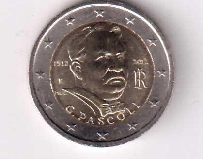 Монета 2 евро Италия 2012 Пасколи