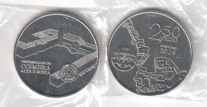 2,5 евро Португалия 2014 Коимбра