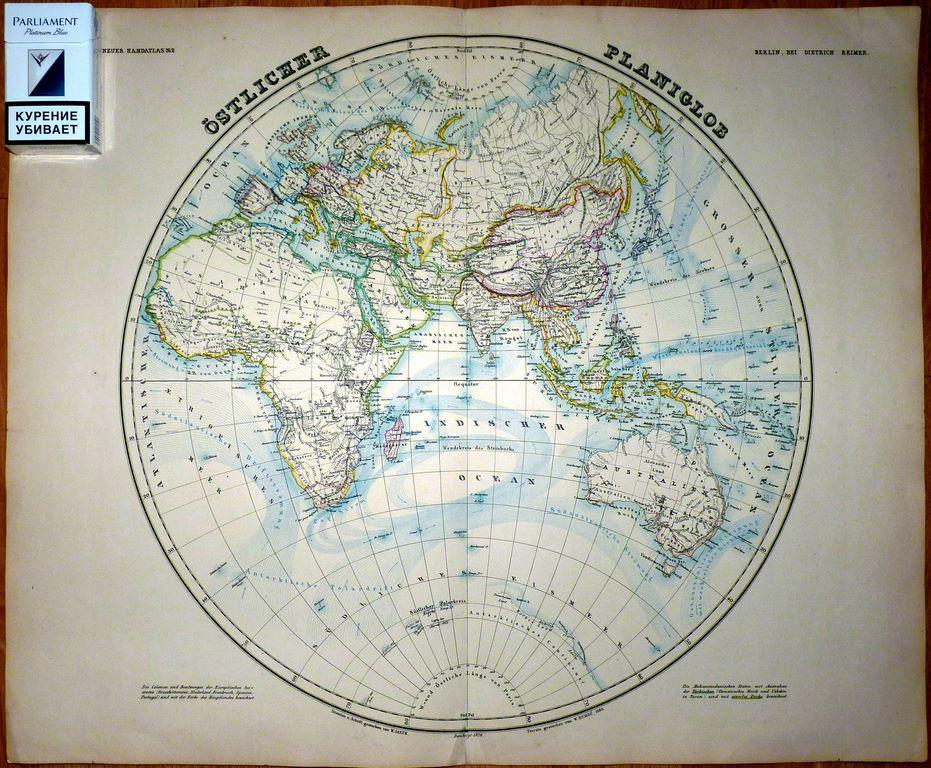 Карта восточное полушарие 5 класс