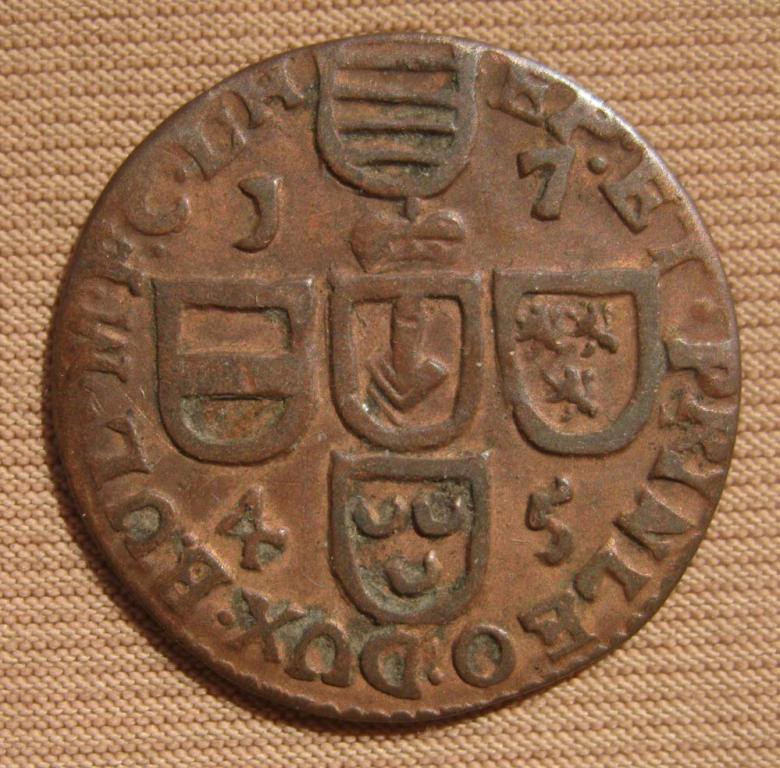 Бельгия Бавария Льеж 4 лиард 1745 года. Редкая!