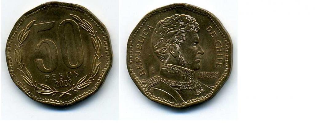 50 песо - Чили - 2002  XF-UNC