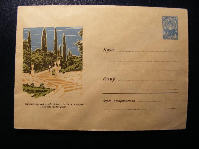 1964г.№3296.  Адлер. Уголок в парке "Южные ку