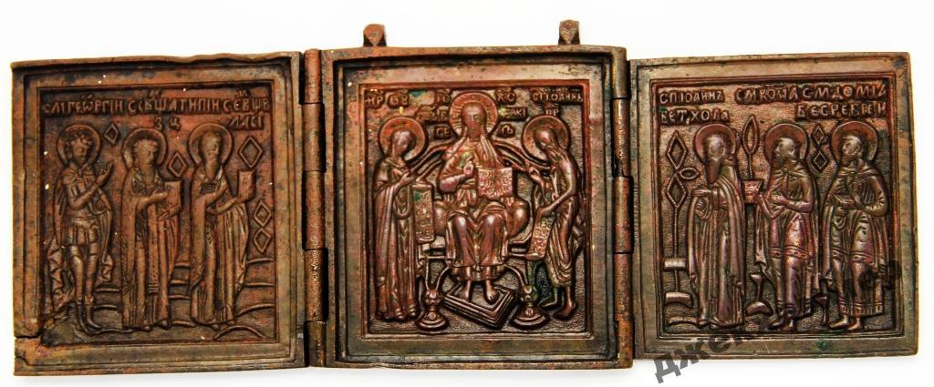 Складень: ДЕИСУС С ИЗБРАННЫМИ СВЯТЫМИ РЕДКИЙ R8