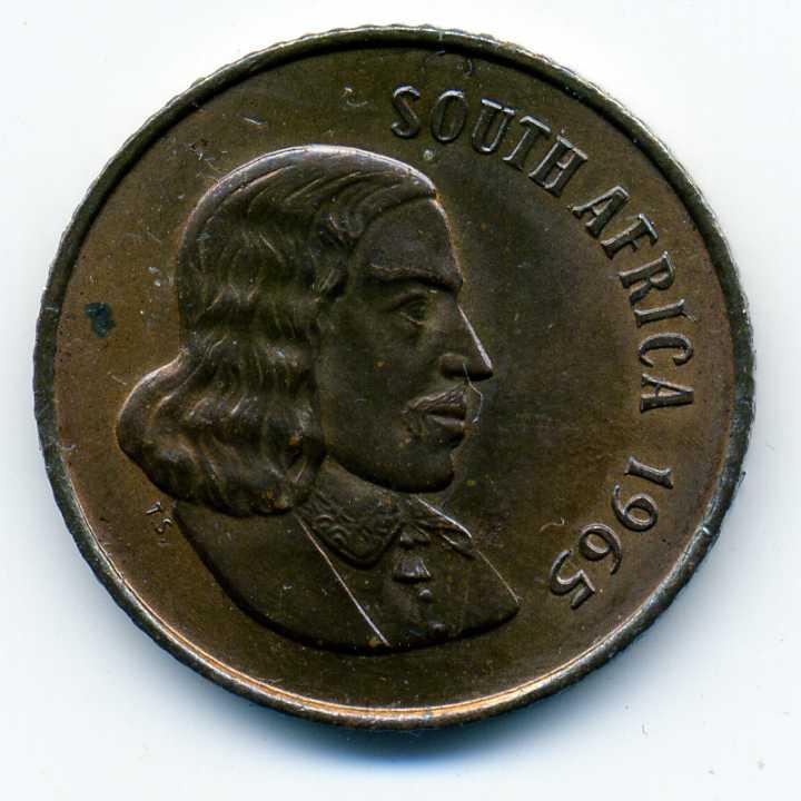 2 цента - ЮАР - 1965 - South Africa - Антилопа гну