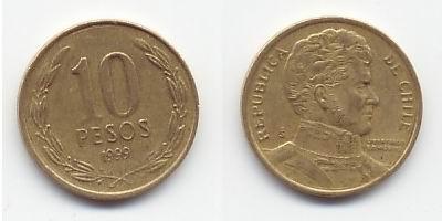 10 песо - Чили - 2002  XF-UNC