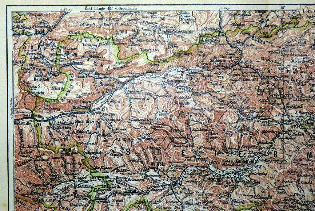 Альпы физическая карта