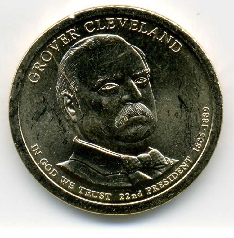 1 доллар - США - 2012 - Гровер Кливленд - № 22 - D - UNC