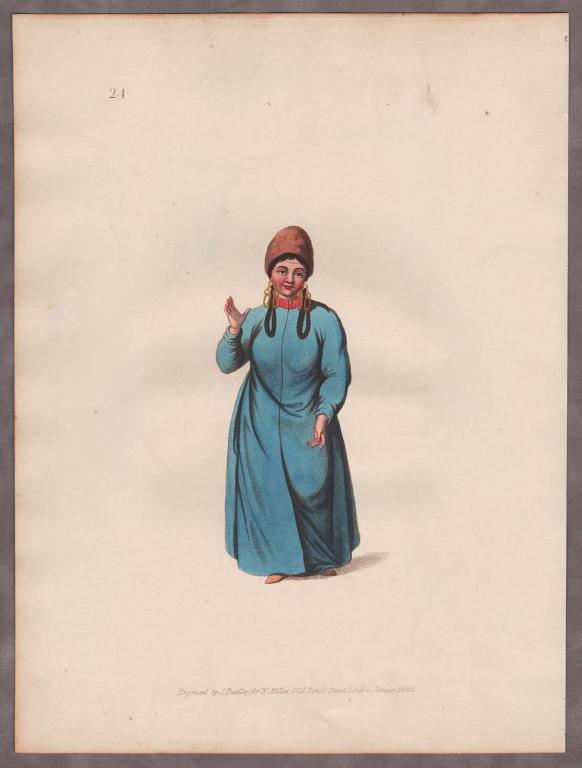 Костюмы России. Сибирь. Татарская девушка. 1803 г
