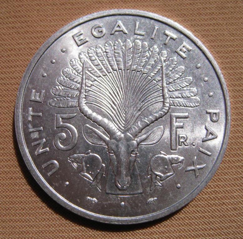 Джибути 5 франков 1991 года. UNC