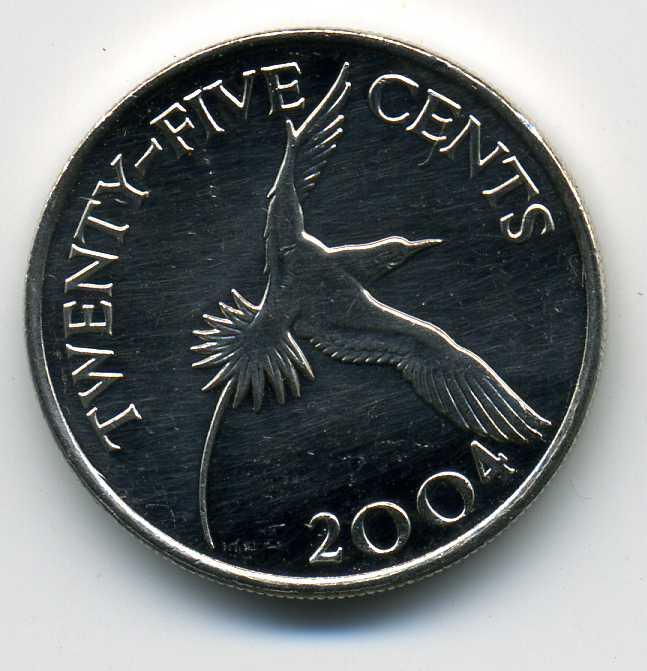 25 центов - Бермудские острова - 2004 - Птица