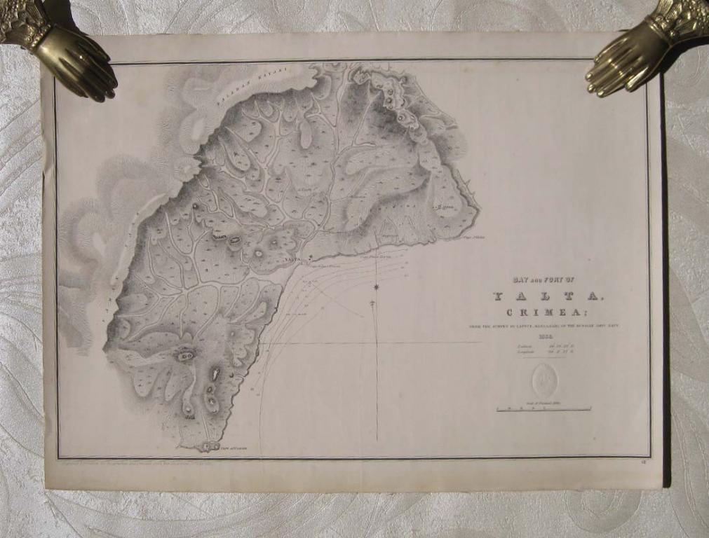Ялта, Крым, Россия. План местности, 1855 год.