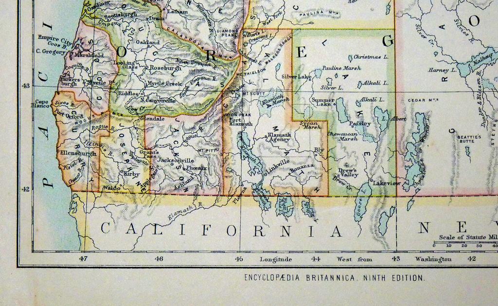 Карта штата орегон сша - 91 фото