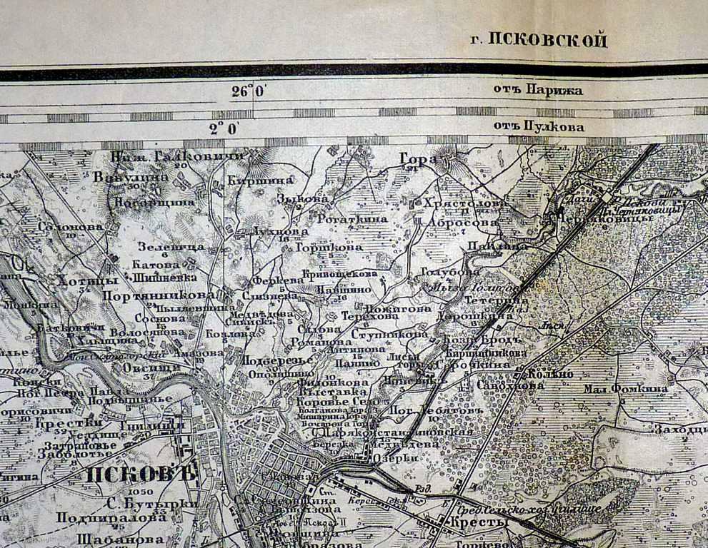 Карта пскова до революции