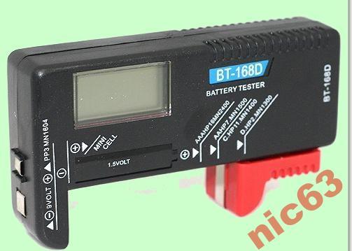 ТЕСТЕР для БАТАРЕЕК ЦИФРОВОЙ ЖКИ LCD экран новый