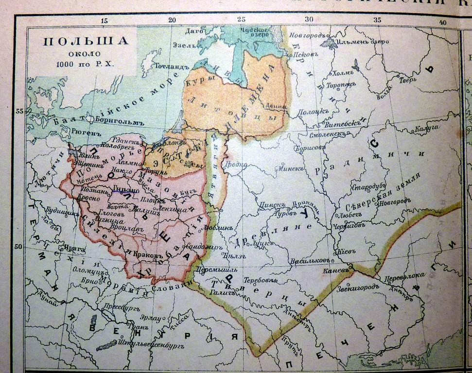 Карта польши историческая