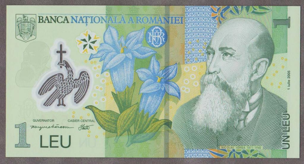 Румыния 1 лей 2005 года. Пресс. UNC.