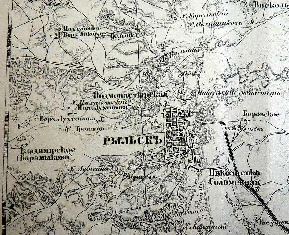 Карта боровского тракта