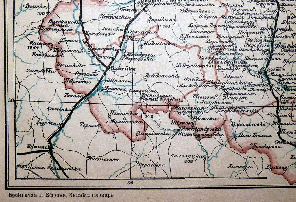 Карта воронежской губернии