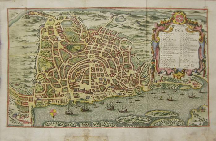 Карта Гоа середины XVIII века, Португальская Индия