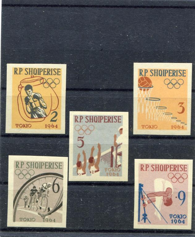 1963 Албания олимпиада б/з Михель 747-751 MNH (**)