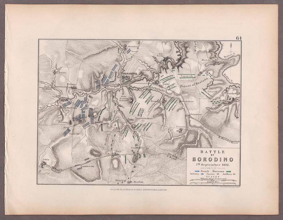 Карта бородино 1812 года