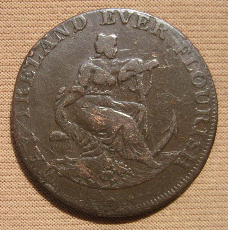 Ирландия. Дублин. 1/2 пенни 1794 года.