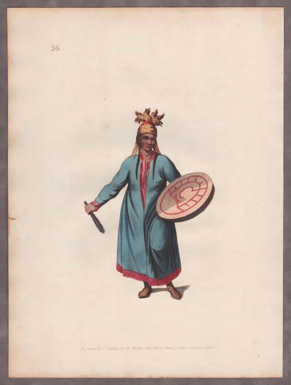 [Эзотерика] Костюмы народов России. Красноярск. Женщина шаман, 1803 год.