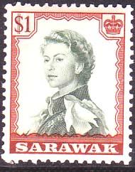 Саравак/SARAWAK MLH OG $1 1957г.