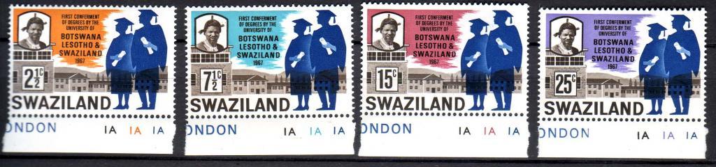 Свазиленд MNH OG 1967г. SG № 128-131 Университет