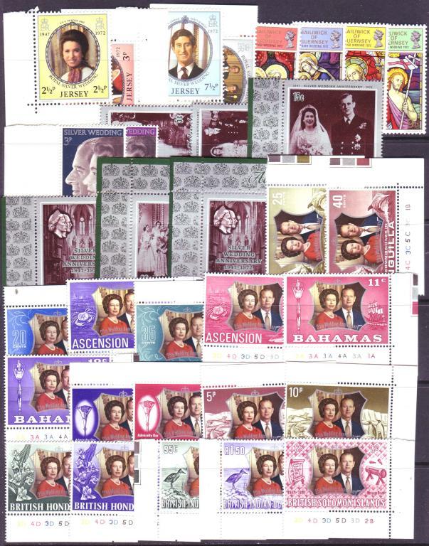 Серебряная свадьба комплект 1972 г. MNH OG фауна