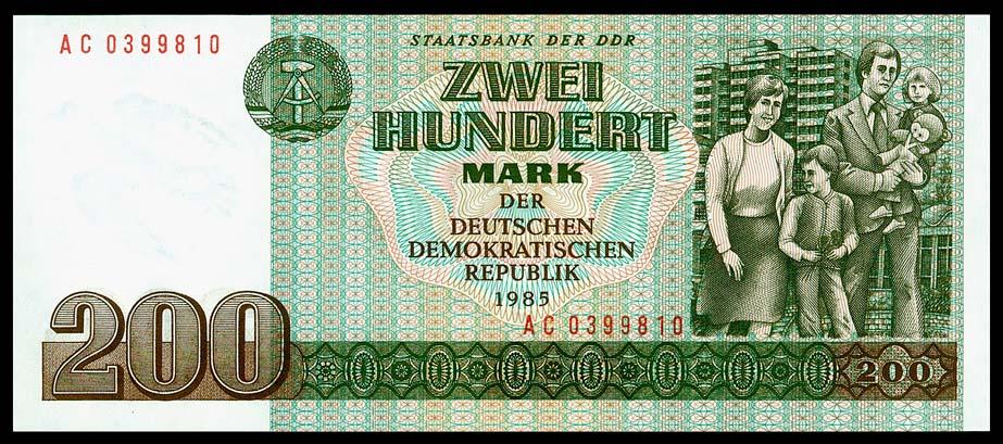 ГЕРМАНИЯ ГДР 200 марок 1985 UNC ОРИГИНАЛ
