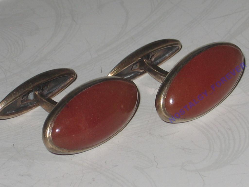 Запонки серебро 875 + золото СССР 1954год