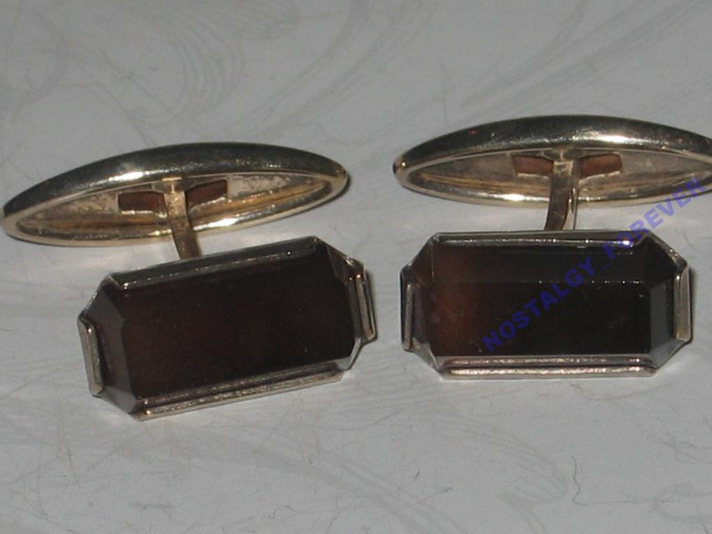 Запонки серебро 875 + золото Ленинград 70е гг СССР