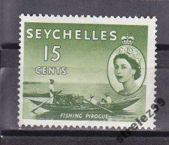 SEYCHELLES  Рыбаки № 175  1954 г  Сост**