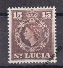 ST.LUCIA  Королева 1953 г   № 154  Сост**