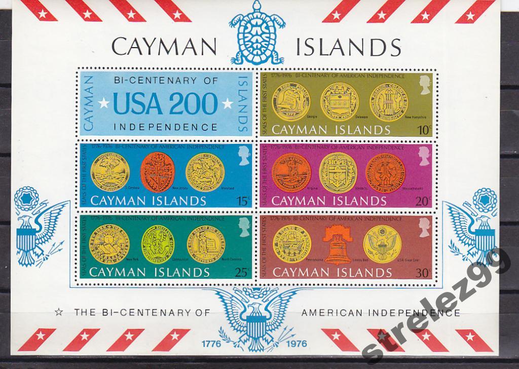 CAYMAN ISLANDS Независимость Америки Лист Сост**