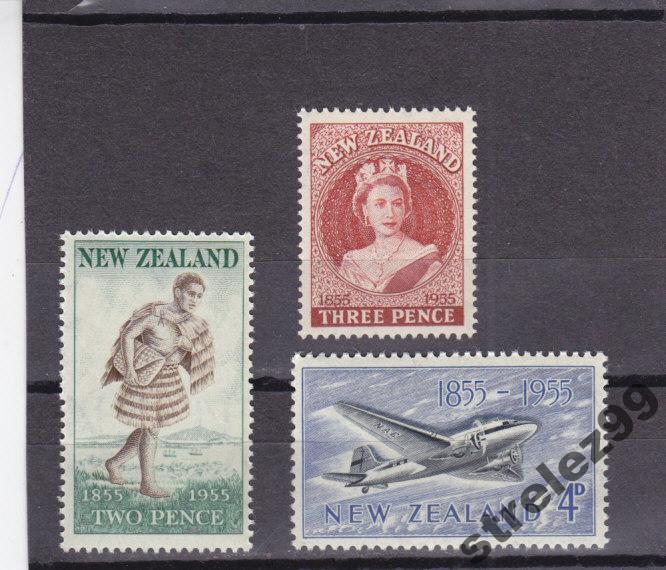 NEW ZEALAND 100 лет почт.марке Серия 1955 г Cocт**