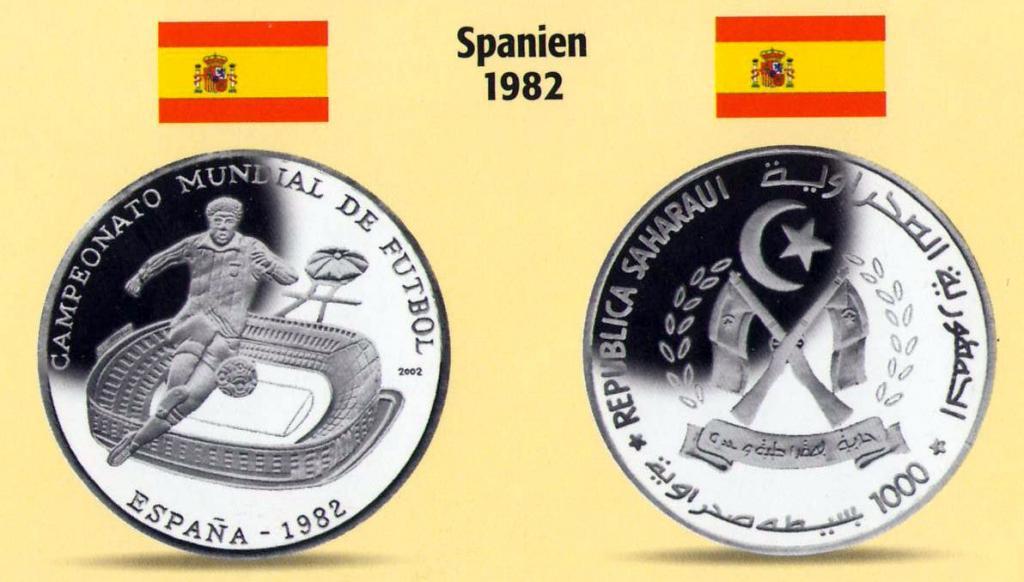 ФУТБОЛ Сахара 2002 ЧМ 1982 ИСПАНИЯ серебро RAR
