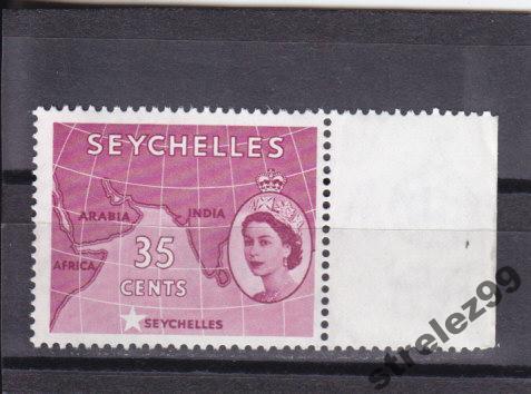 SEYCHELLES    Карта    1954 г № 179 Сост**