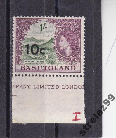 BASUTOLAND  Овцы Надпечатка № 67  Тип1  1961 г  **