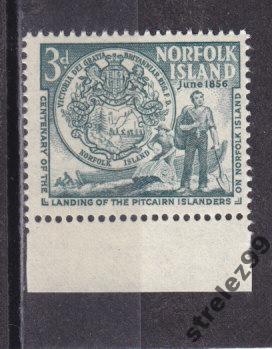 NORFOLK ISLANDS  Первые поселенцы № 21  1956 г **