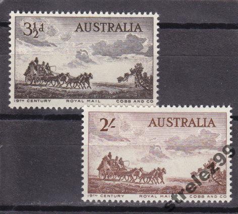 AUSTRALIA  Почтовый дилижанс  Пара 1955 г Сост**