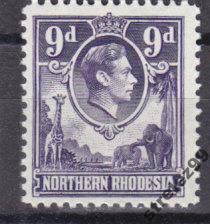 NORTHERN RHODESIA  Георг VI  1938 г № 39 Сост**