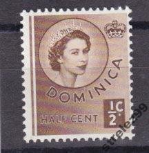 DOMINICA Доминика Королева 1954 г  № 138 Сост**