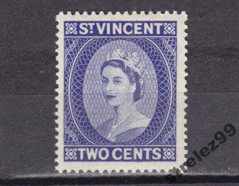 ST.VINCENT  Винсент  Королева 1955 г № 169 Сост**