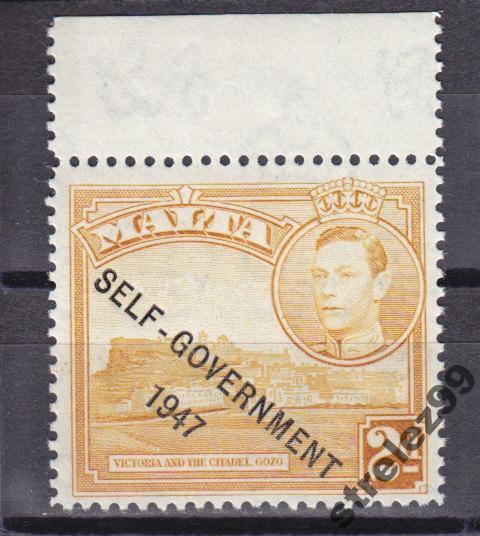 MALTA   Надпечатка   1953 г  № 228   Сост**